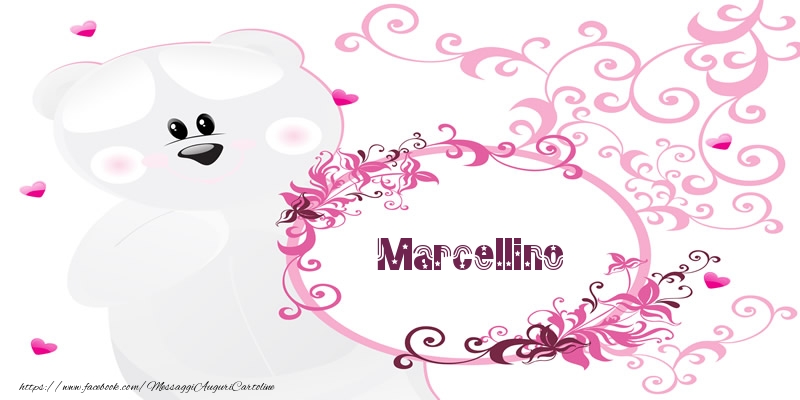Cartoline d'amore - Fiori & Orsi | Marcellino Ti amo!