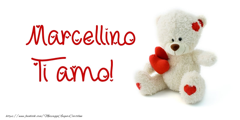 Cartoline d'amore - Animali & Animazione & Cuore & Orsi | Marcellino Ti amo!