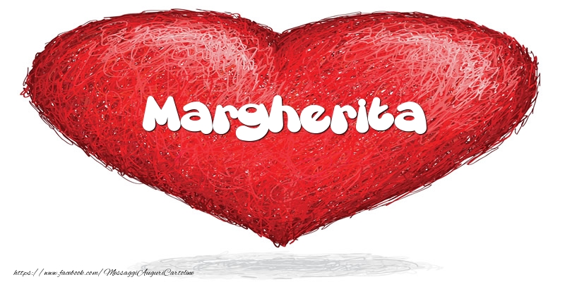 Cartoline d'amore -  Margherita nel cuore