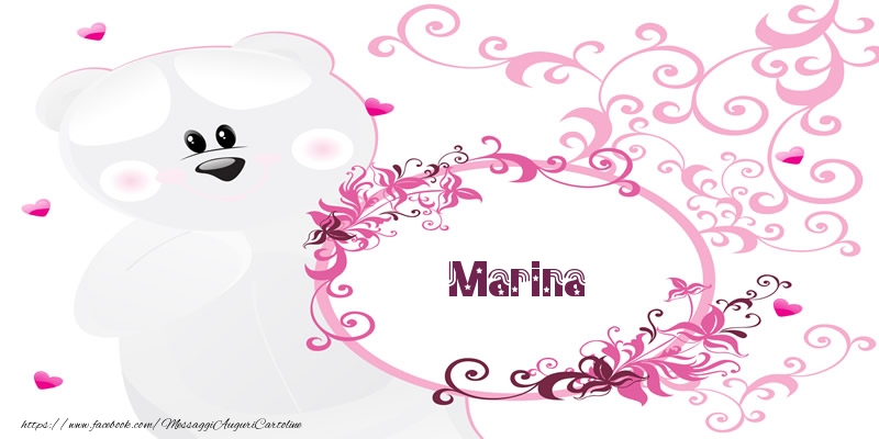 Cartoline d'amore - Fiori & Orsi | Marina Ti amo!