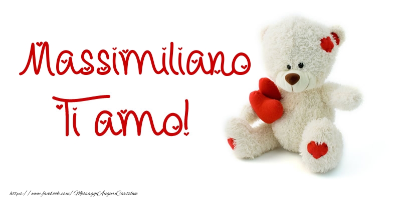 Cartoline d'amore - Animali & Animazione & Cuore & Orsi | Massimiliano Ti amo!