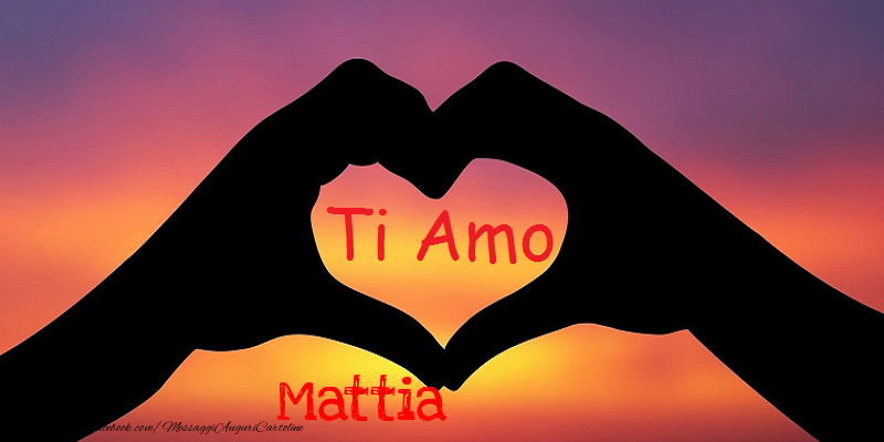 Cartoline d'amore - Cuore | Ti amo Mattia