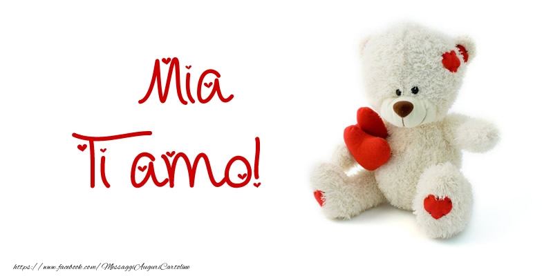 Cartoline d'amore - Animali & Animazione & Cuore & Orsi | Mia Ti amo!