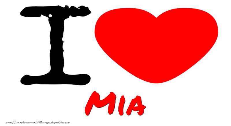 Cartoline d'amore - Cuore | I Love Mia