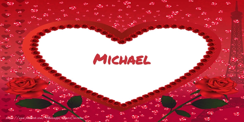 Cartoline d'amore -  Nome nel cuore Michael