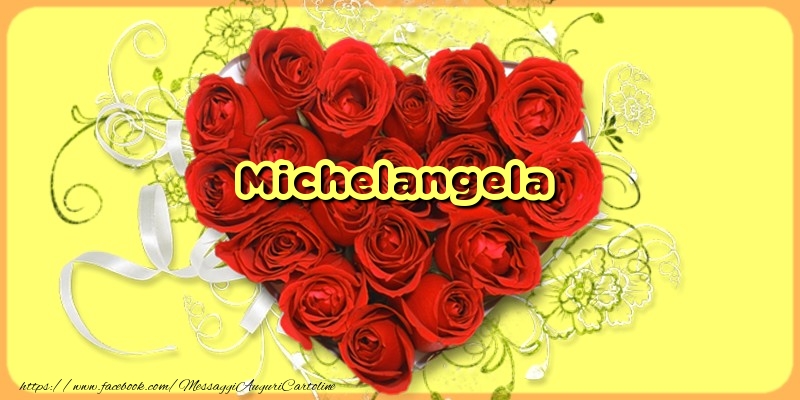 Cartoline d'amore - Cuore & Fiori & Rose | Michelangela