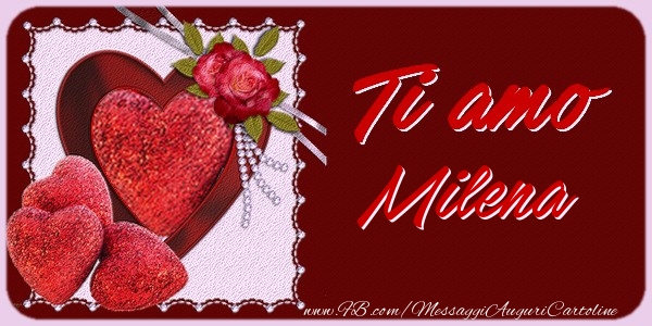 Cartoline d'amore - Ti amo Milena