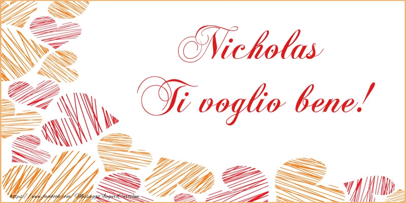  Cartoline d'amore - Cuore | Nicholas Ti voglio bene!