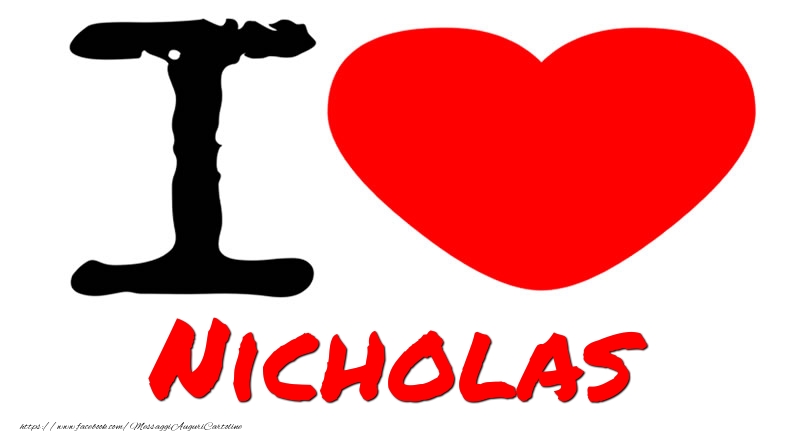 Cartoline d'amore - Cuore | I Love Nicholas