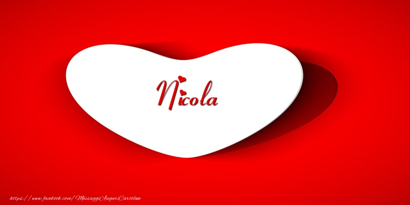 Cartoline d'amore -  Nicola nel cuore