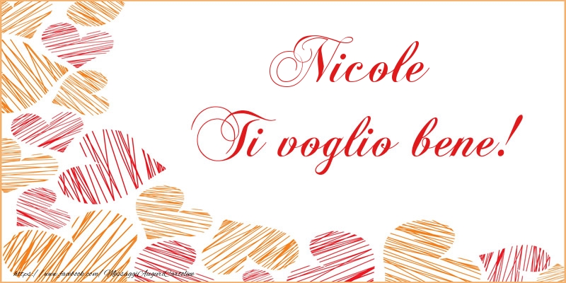Cartoline d'amore - Cuore | Nicole Ti voglio bene!