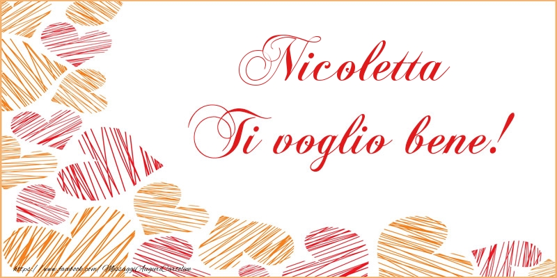 Cartoline d'amore - Cuore | Nicoletta Ti voglio bene!