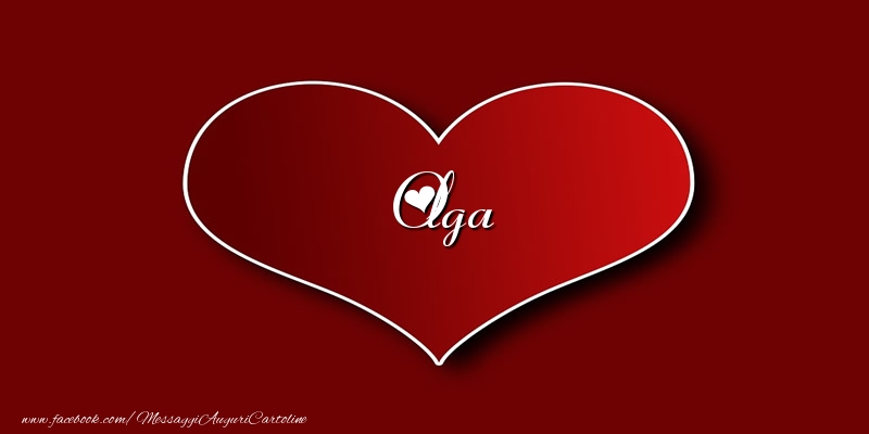 Cartoline d'amore - Cuore | Amore Olga