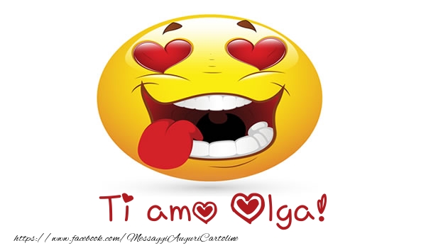 Cartoline d'amore - Cuore & Emoticons | Ti amo Olga!