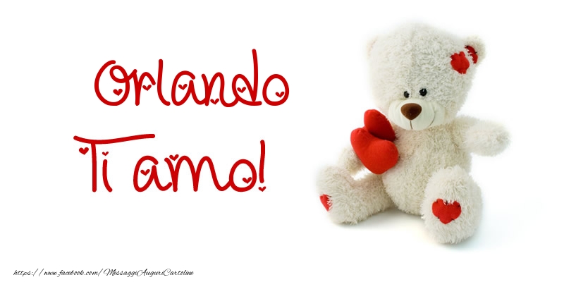 Cartoline d'amore - Animali & Animazione & Cuore & Orsi | Orlando Ti amo!
