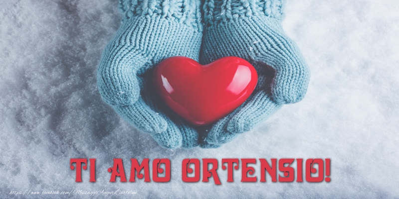 Cartoline d'amore - Cuore & Neve | TI AMO Ortensio!