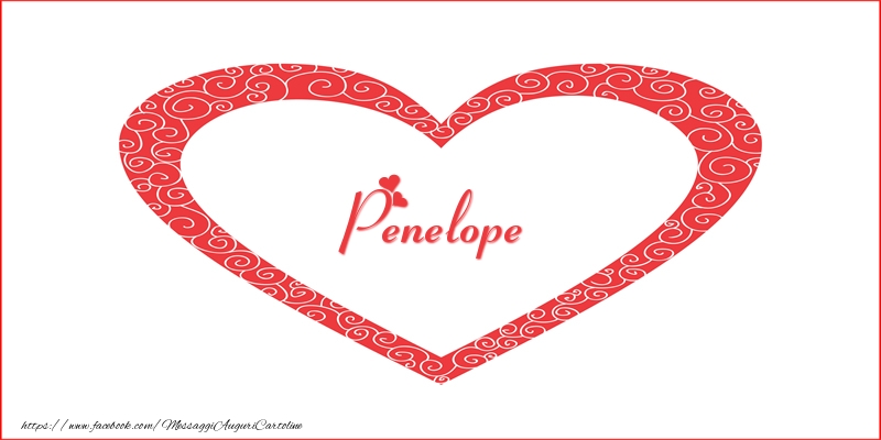 Cartoline d'amore -  Penelope | Nome nel Cuore
