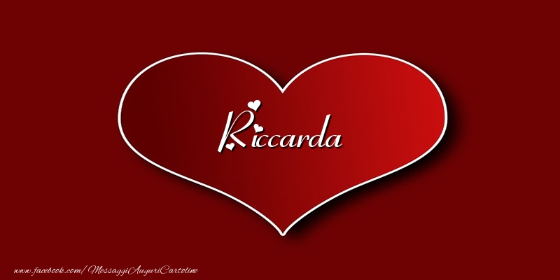 Cartoline d'amore - Amore Riccarda