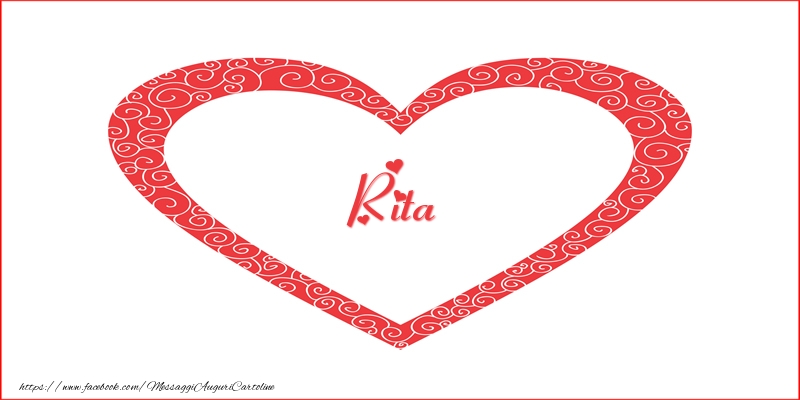 Cartoline d'amore -  Rita | Nome nel Cuore