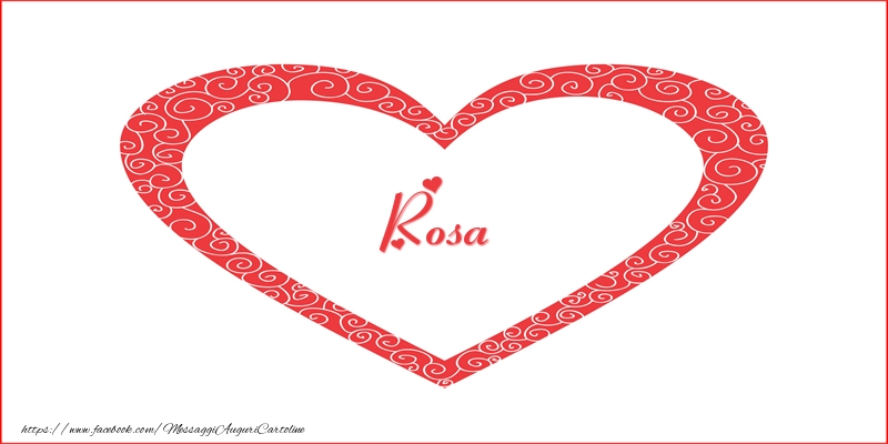 Cartoline d'amore -  Rosa | Nome nel Cuore