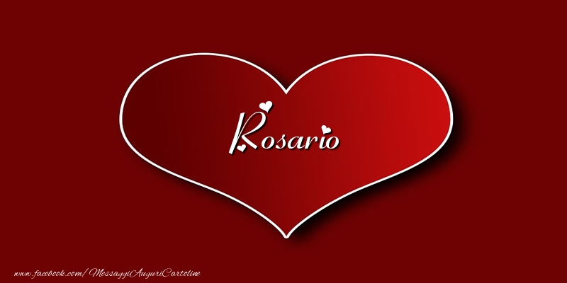 Cartoline d'amore - Cuore | Amore Rosario