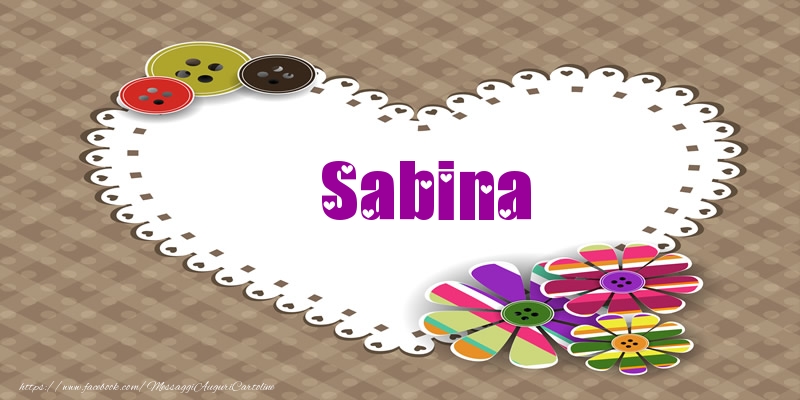 Cartoline d'amore -  Sabina nel cuore!