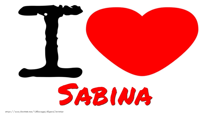 Cartoline d'amore - Cuore | I Love Sabina
