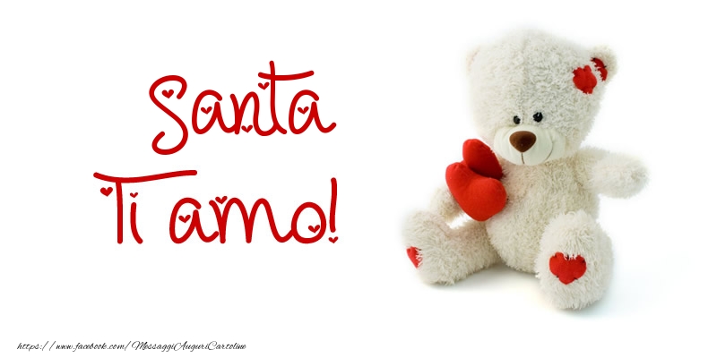 Cartoline d'amore - Animali & Animazione & Cuore & Orsi | Santa Ti amo!