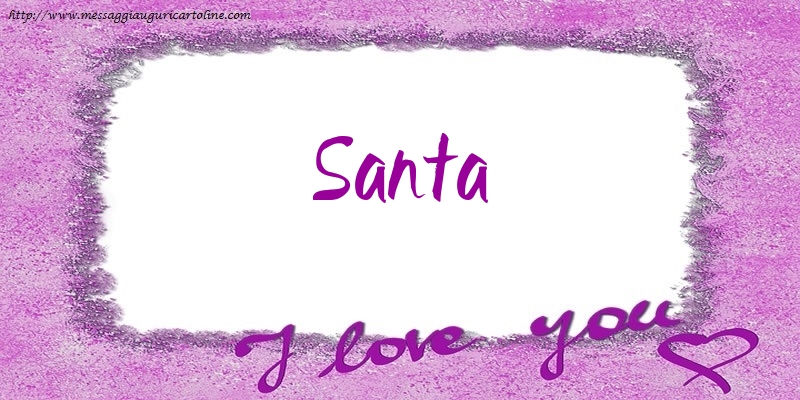 Cartoline d'amore - Cuore | I love Santa!