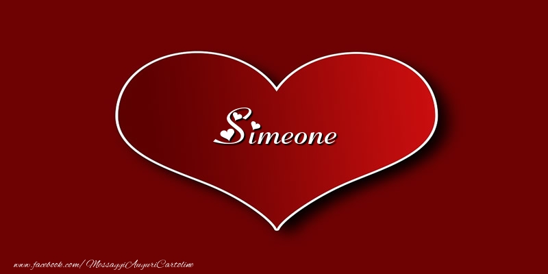 Cartoline d'amore - Cuore | Amore Simeone