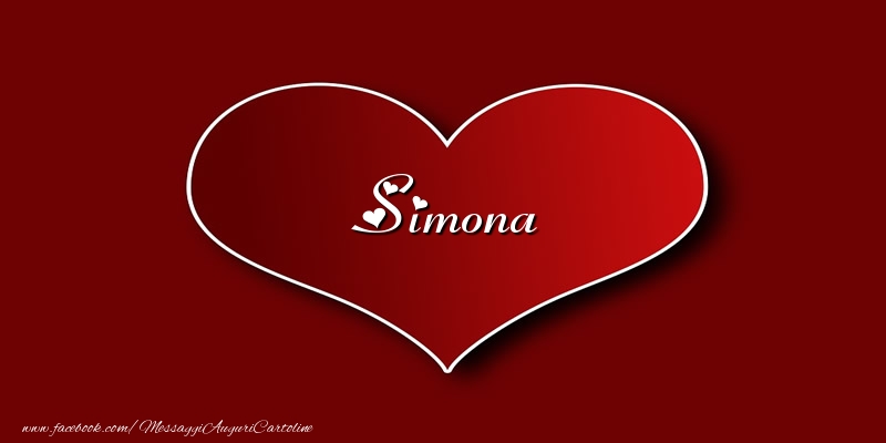 Cartoline d'amore - Cuore | Amore Simona