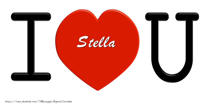 Cartoline d'amore -  Stella nel cuore I love you!