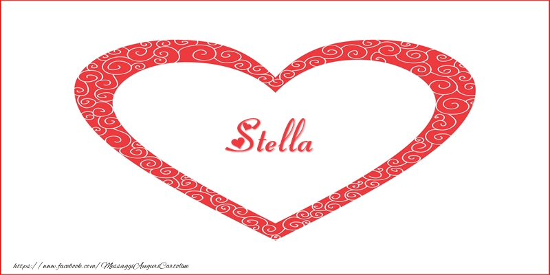 Cartoline d'amore -  Stella | Nome nel Cuore