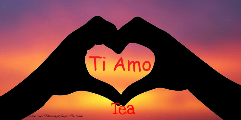 Cartoline d'amore - Cuore | Ti amo Tea