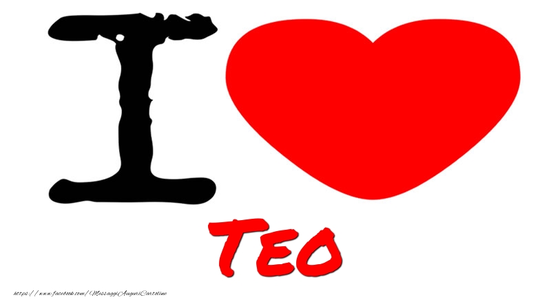 Cartoline d'amore - Cuore | I Love Teo