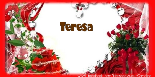Cartoline d'amore - Cuore & Fiori & Mazzo Di Fiori | Love Teresa!