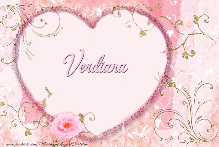 Cartoline d'amore - Cuore & Fiori | Verdiana