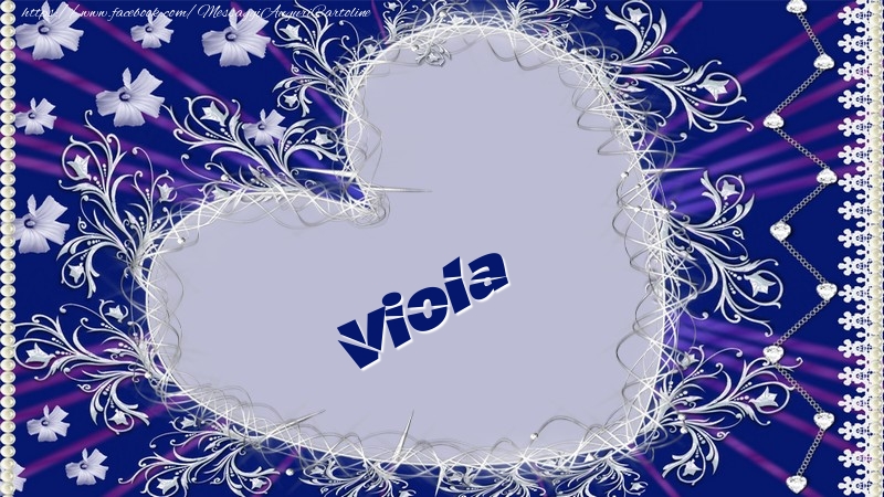 Cartoline d'amore - Cuore & Fiori | Viola