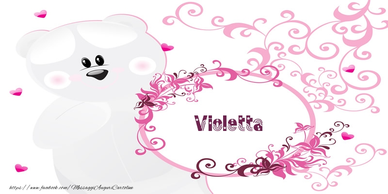 Cartoline d'amore - Violetta Ti amo!