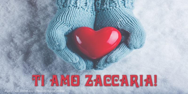 Cartoline d'amore - Cuore & Neve | TI AMO Zaccaria!