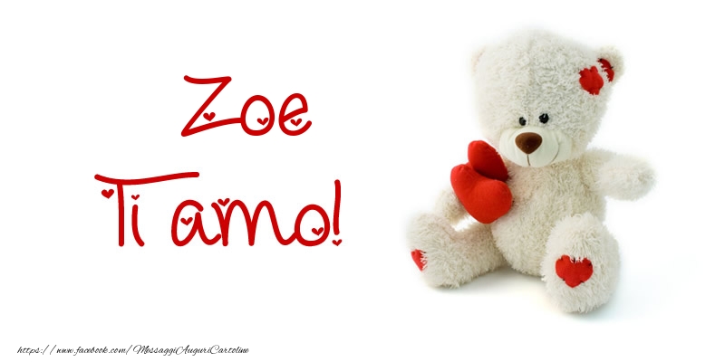 Cartoline d'amore - Zoe Ti amo!