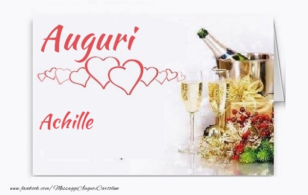 Cartoline di auguri - Champagne | Auguri, Achille!