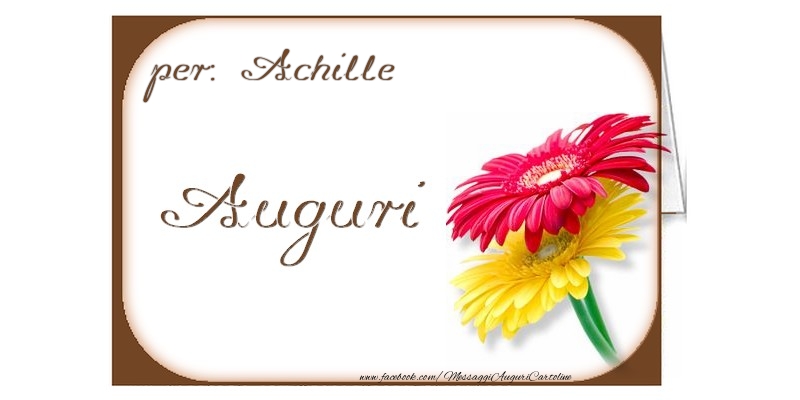Cartoline di auguri - Auguri, Achille