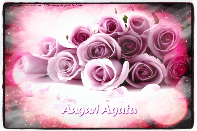 Cartoline di auguri - Mazzo Di Fiori & Rose | Auguri Agata