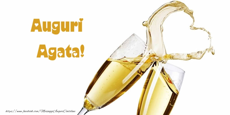 Cartoline di auguri - Champagne | Auguri Agata!