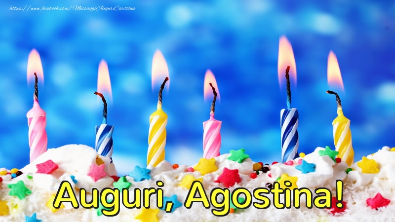 Cartoline di auguri - Candele & Torta | Auguri, Agostina!