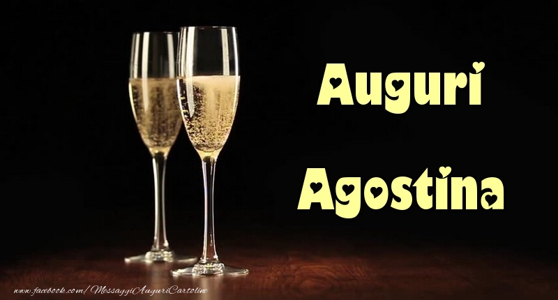 Cartoline di auguri - Champagne | Auguri Agostina