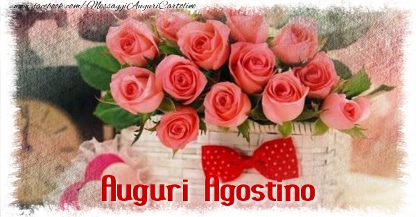 Cartoline di auguri - Mazzo Di Fiori & Rose | Auguri Agostino