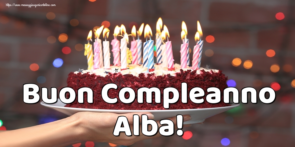 Cartoline di auguri - Torta | Buon Compleanno Alba!