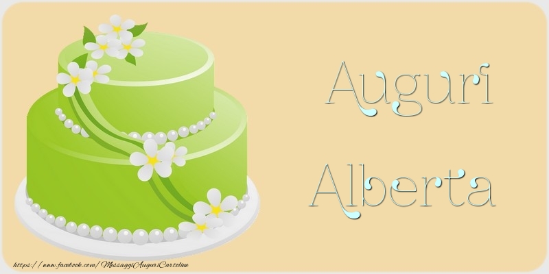Cartoline di auguri - Torta | Auguri Alberta